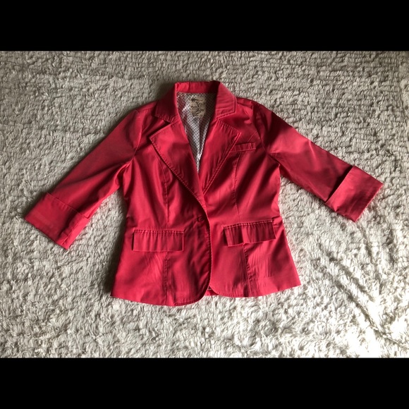 Coral Cropped Blazer - Picture 1 of 5